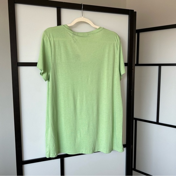 [XL] Vero Moda NWT Women’s Lime Green V-Neck Short Sleeve Tee - Picture 6 of 13